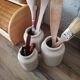 Set of 3 vintage 1950 pots in glazed stoneware