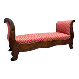 Bench, Mahogany Daybed, Restoration Period, 19th Century