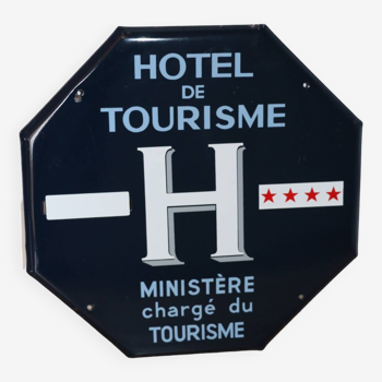 Plaque émaillée « hôtel de tourisme » 4 étoiles