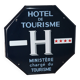 Enameled sign “tourist hotel” 4 stars