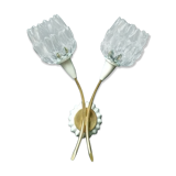 Sconce gold metal artichokes and glass