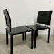 Lot 4 old vintage design chairs Dieticker Bruno Rey black wood year 70