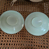 A pair of antique opaline coffee cups.