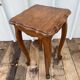 Antique louis xv style solid oak side table with curved legs vintage
