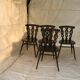 Lot de4chaises ercol fleur de lys anglaise 1960