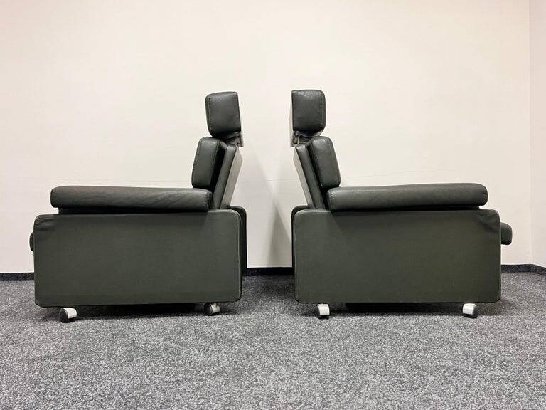 Design Mid-Century leatherette Armchairs by Arch. Spicka, around 1970s