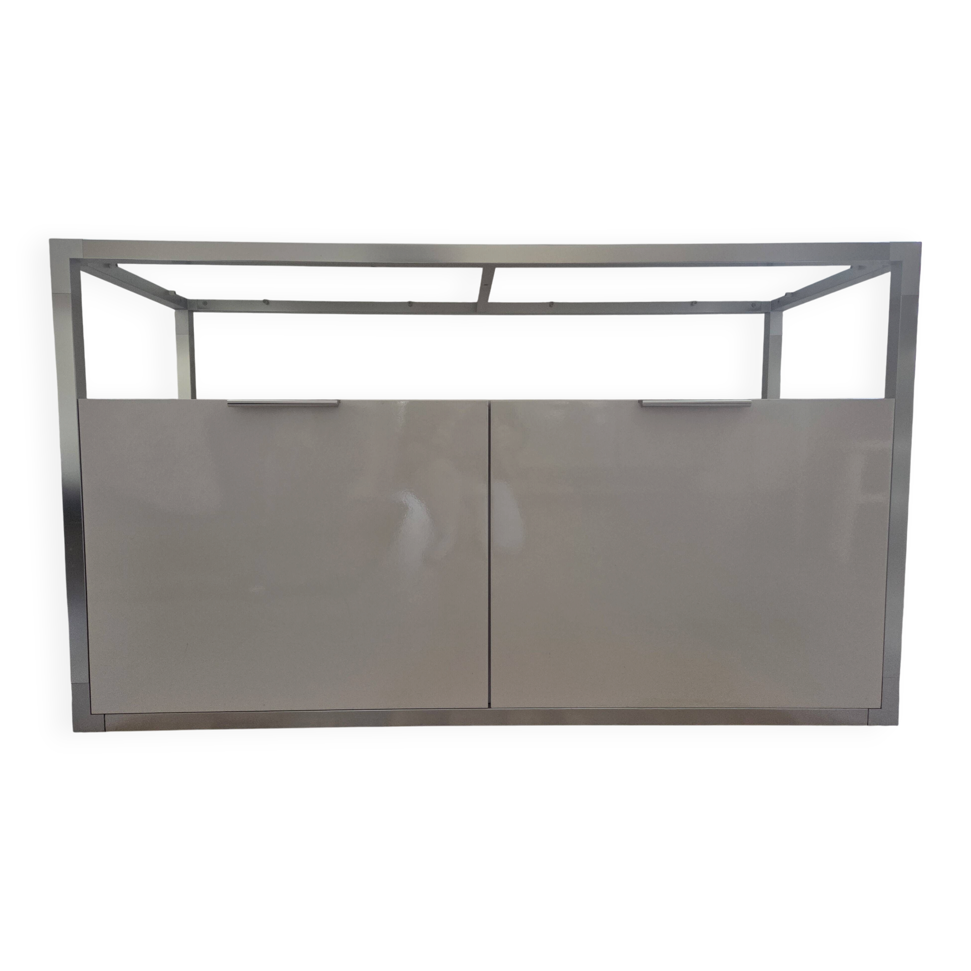 White base buffet with 2 doors - Ligne Roset – Dedicato model by Didier Gomez