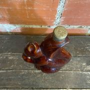 Bouteille Ancienne Grès Émaillée Forme Écureuil Marron + Bouchon Vinta