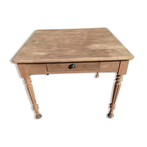 Table de ferme bois massif - tiroir