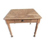 Table de ferme bois massif tiroir aéro-gommée