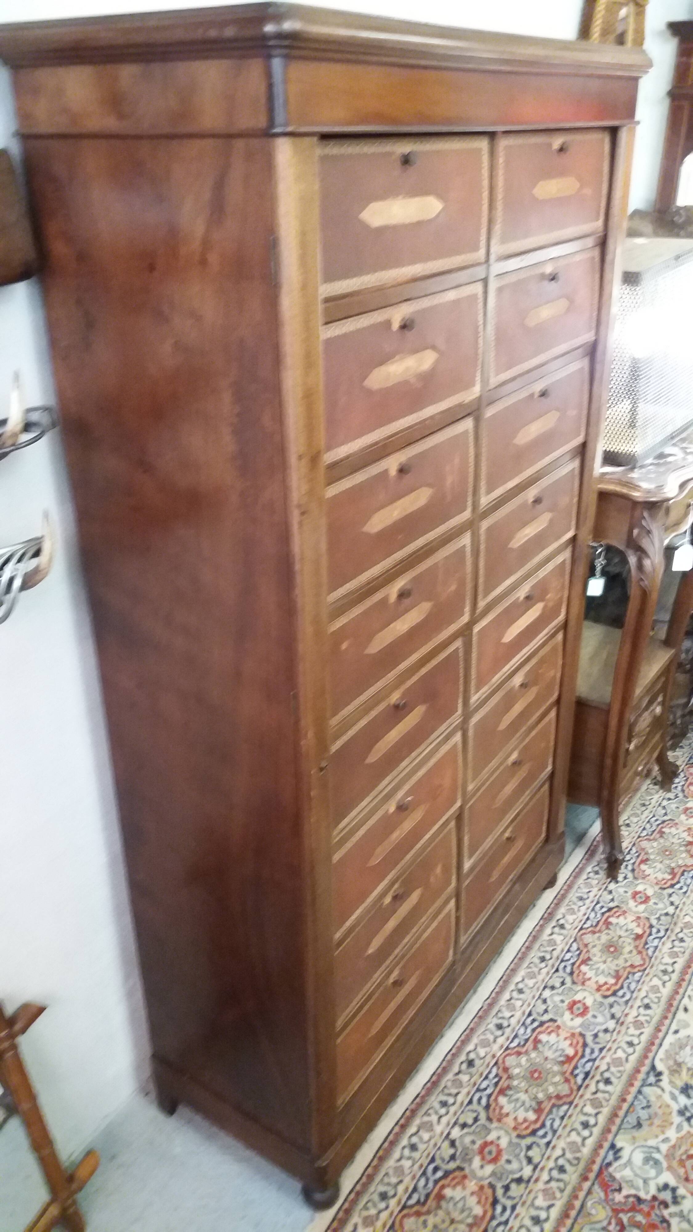 Louis Philippe walnut cardboard box