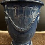 Vase d’Anduze émaillé bleu traditionnel – Modèle N°3 - 2