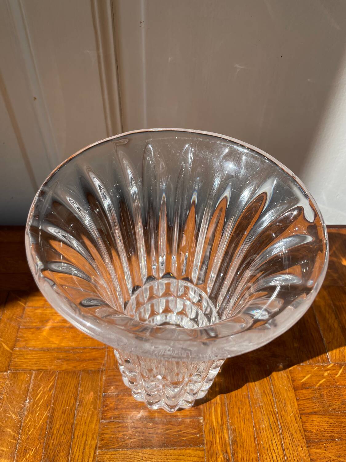 Crystal tulip vase