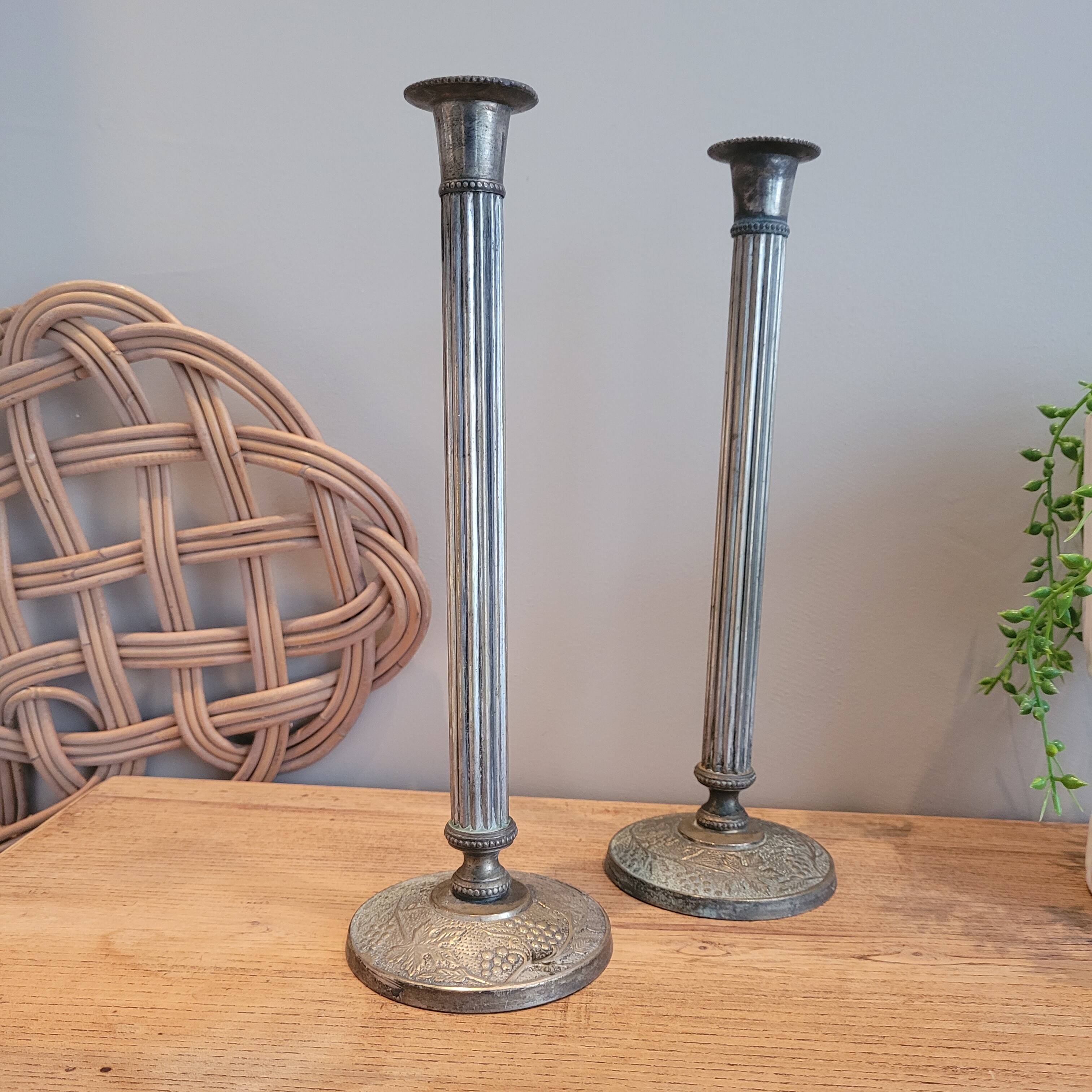 La Redoute x Selency pair of brass candle holders 12