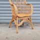 Fauteuil en rotin et osier vintage