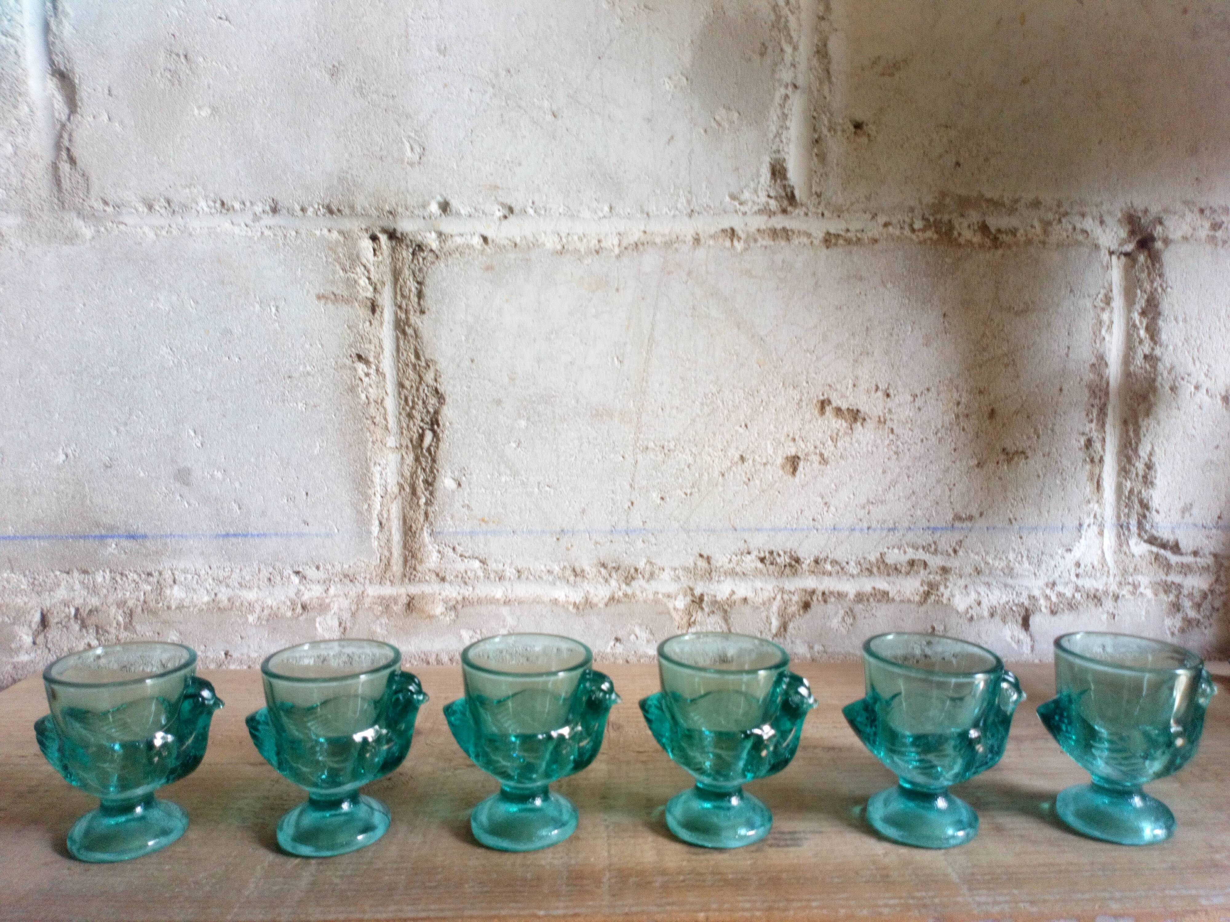 Six colourful glass pods