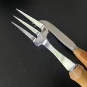 Bamboo handle cheese serving cutlery