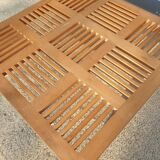 Coffee table 9 openwork checkerboards in solid beech