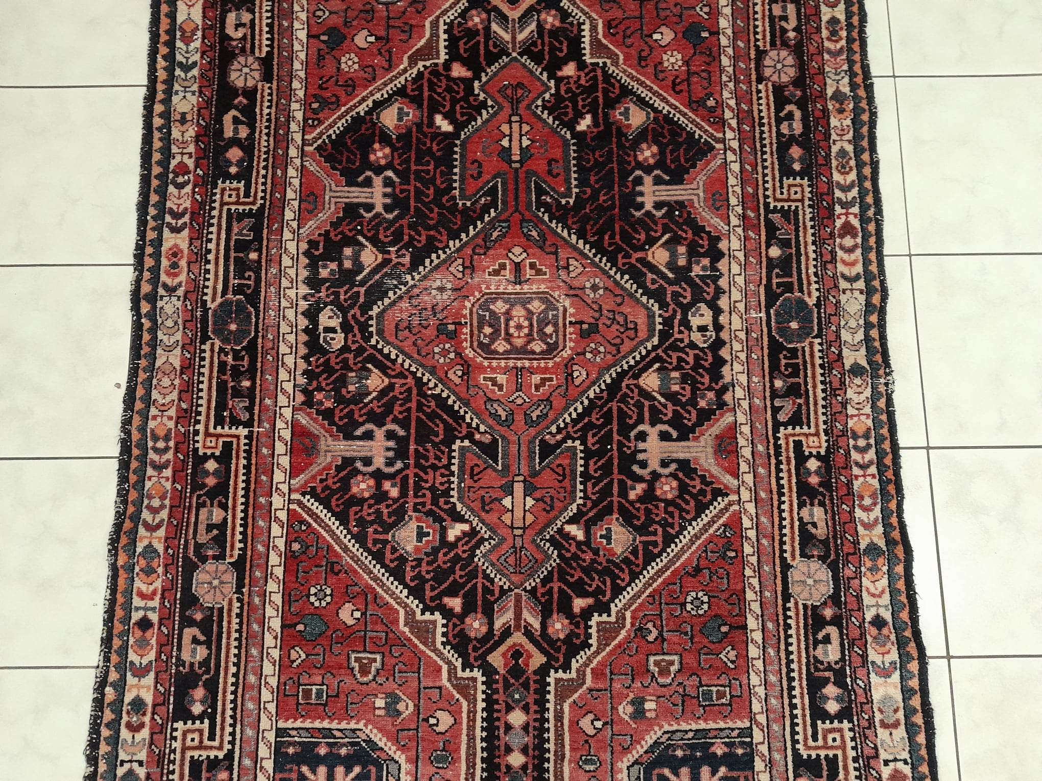 Handmade Persian carpet Tuiserkan 219x129cm