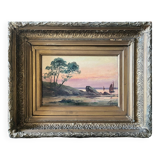 Emile gauffriaud (1877-1957) painting hsp seaside with sailing boats