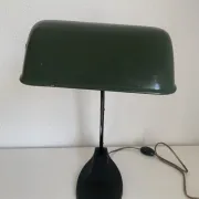 Vintage 1930 Viktoria enamelled cast iron Bauhaus lamp - 40 cm