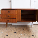 Teak and brass 140cm