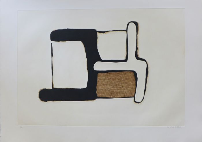 Conrad Marca-Relli Composition 9, 1977. Etching and original aquatint signed