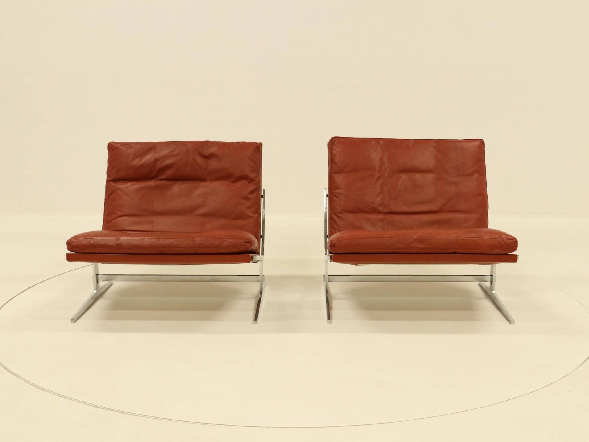 2 Easy Chairs Model BO 561 by Preben Fabricius & Jorgen Kastholm for BO-EX 1960s