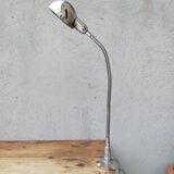 Workshop lamp Jumo 215 metal chrome foot vice 60s
