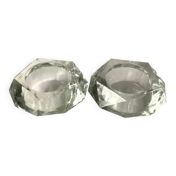 Salière et poivrier en cristal