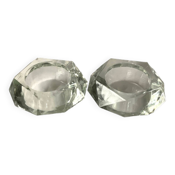 Salière et poivrier en cristal