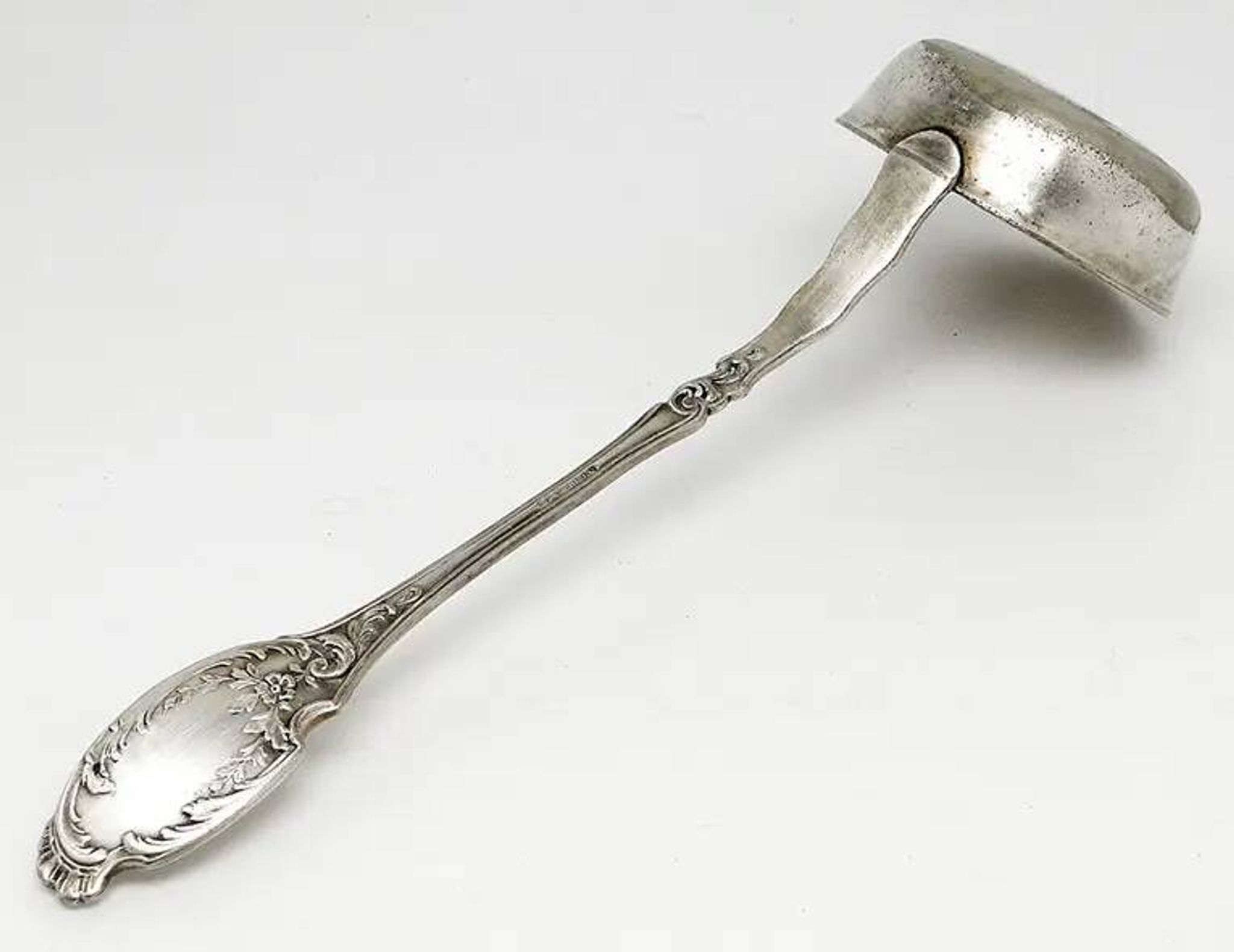 Borówka ladle, Art Nouveau / Art Deco, silver-plated brass, Norblin, Poland, 1920s