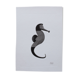 Black seahorse press print - embossing - A5 format