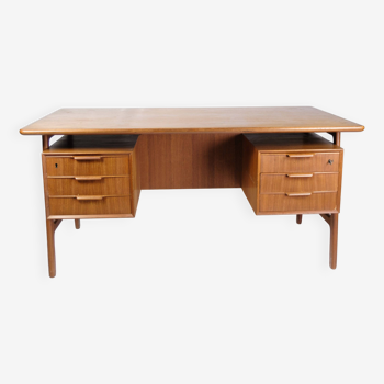 Bureau Modèle 75 Fabriqué En Teck Par Omann Junior Møbelfabrik Des Années 1960