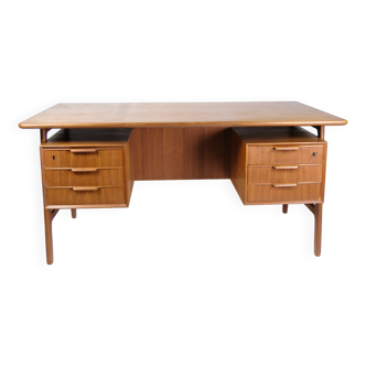 Bureau Modèle 75 Fabriqué En Teck Par Omann Junior Møbelfabrik Des Années 1960