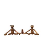 Danish mid-century wooden monkeys, set of 3