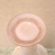 Pale pink glass vase decorated with a hand, 1960s