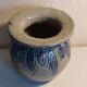 Round stoneware vase with salt