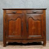 Rustic louis xv period sideboard in oak and poplar circa 1750