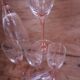 Champagne glasses Arcoroc Luminarc France pink stem