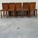 Set of 10 Brutalist Monastery Chairs from the 50s