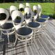 Chaise baumann mouette blanche skaï noir