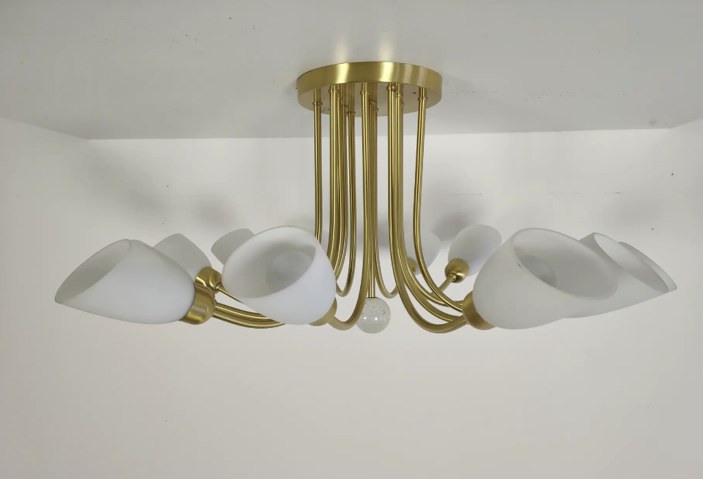 Vintage Hillebrand brass chandelier