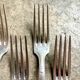 4 silver-plated forks