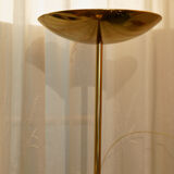 Halogen floor lamp brass gold egoluce italy