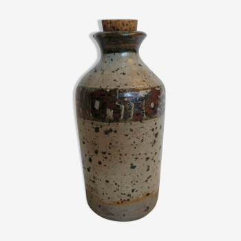 Ceramic ceramic bottle sandstone signed