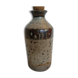 Bouteille carafe en céramique grès signé
