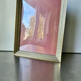 Vintage Gold colored Metal Picture Frame Large size 27 cm x 21 cm Convex glass