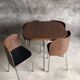 Fusion table and four chair set, vintage Ikea, 1990