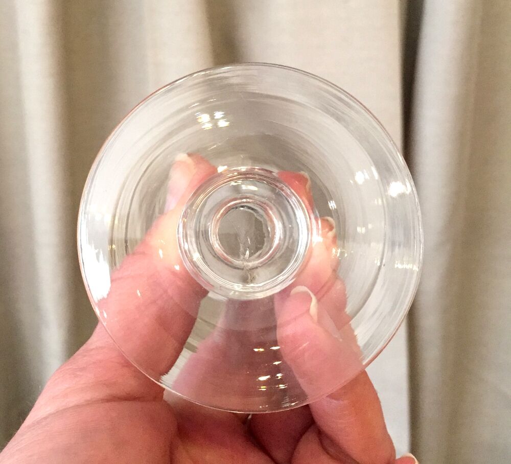 Suite of 4 crystal champagne glasses from the 1930s 1940s